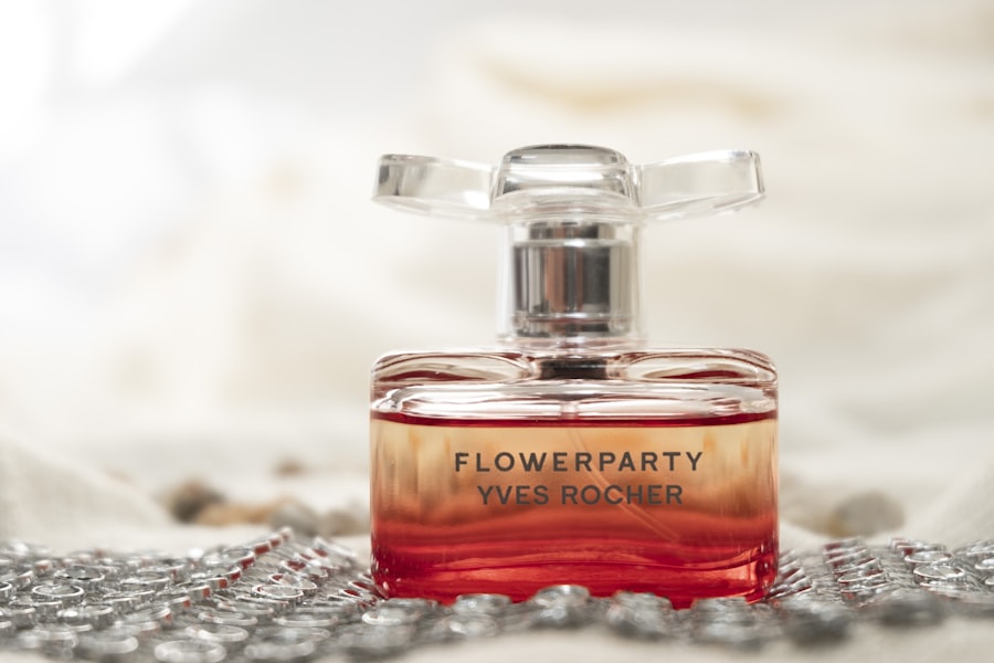 Perfume bottle with professional studio lighting, ready to sell online.